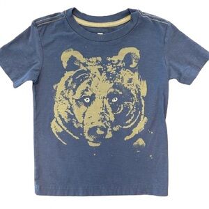 Tea Collection, Bear Short Sleeve T-Shirt, Size 4, Navy & Green